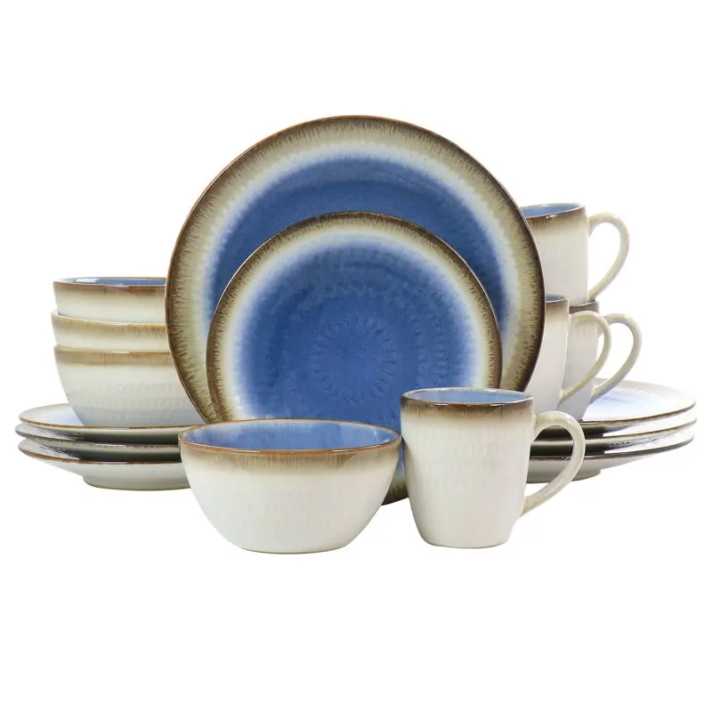 

Moonstruck 16 Piece Ceramic Dinnerware Set in Blue Kitchen Accessories