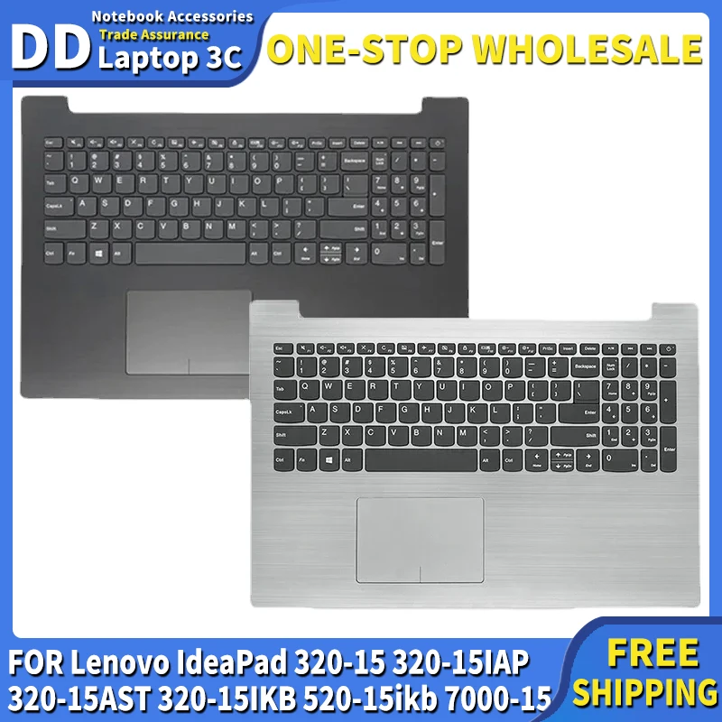 

NEW English keyboard For Lenovo IdeaPad 320-15 320-15IAP 320-15AST 320-15IKB 520-15ikb 7000-15 US keyboard with Palmrest COVER