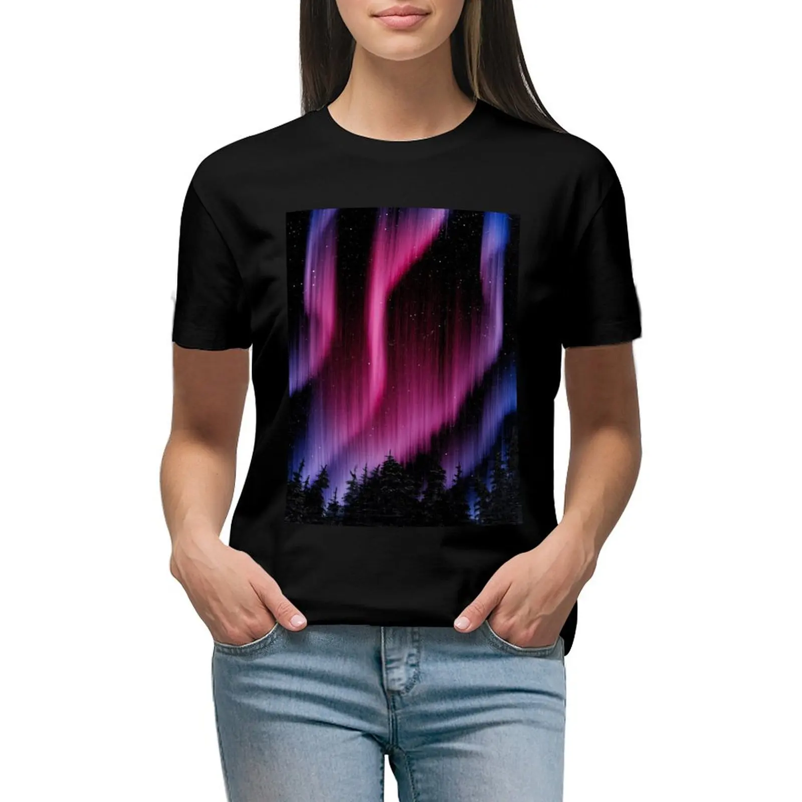 Bob Ross Inspired Landscape - Northern Lights Art T-shirt Aesthetic clothing Blouse anime clothes Women's summer blouses 2024
Bob Ross Inspired Landscape - Northern Lights Art T-shirt Aesthetic clothing Blouse anime clothes Women's summer blouses 2024