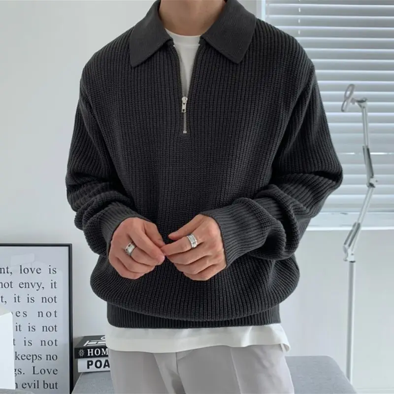 Lapel Sweater Autumn Winter Men Warm Fashion Casual Knit Pullover Loose Zipper Long Sleeve Sweater Male Jumper Clothes
Lapel Sweater Autumn Winter Men Warm Fashion Casual Knit Pullover Loose Zipper Long Sleeve Sweater Male Jumper Clothes