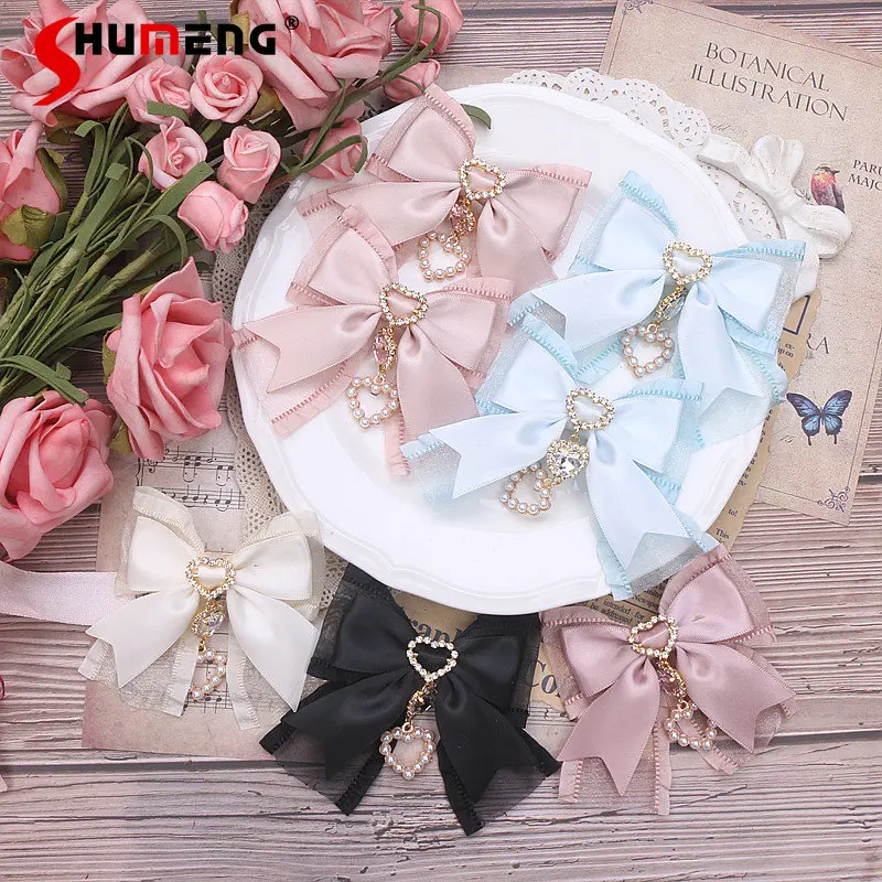 Handmade Japanese Cute Yarn Ruffles Pearl Heart Pendant Rhinestone Barrettes Sweet Clip Pair Side Clips Female Gifts for Women
Handmade Japanese Cute Yarn Ruffles Pearl Heart Pendant Rhinestone Barrettes Sweet Clip Pair Side Clips Female Gifts for Women