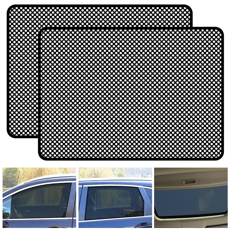 2Pcs Car Stickers Universal Auto Side Window Sun Shades Sticker Decals Black PVC Sun Screen with Holes Car Accessories Exterior
2Pcs Car Stickers Universal Auto Side Window Sun Shades Sticker Decals Black PVC Sun Screen with Holes Car Accessories Exterior