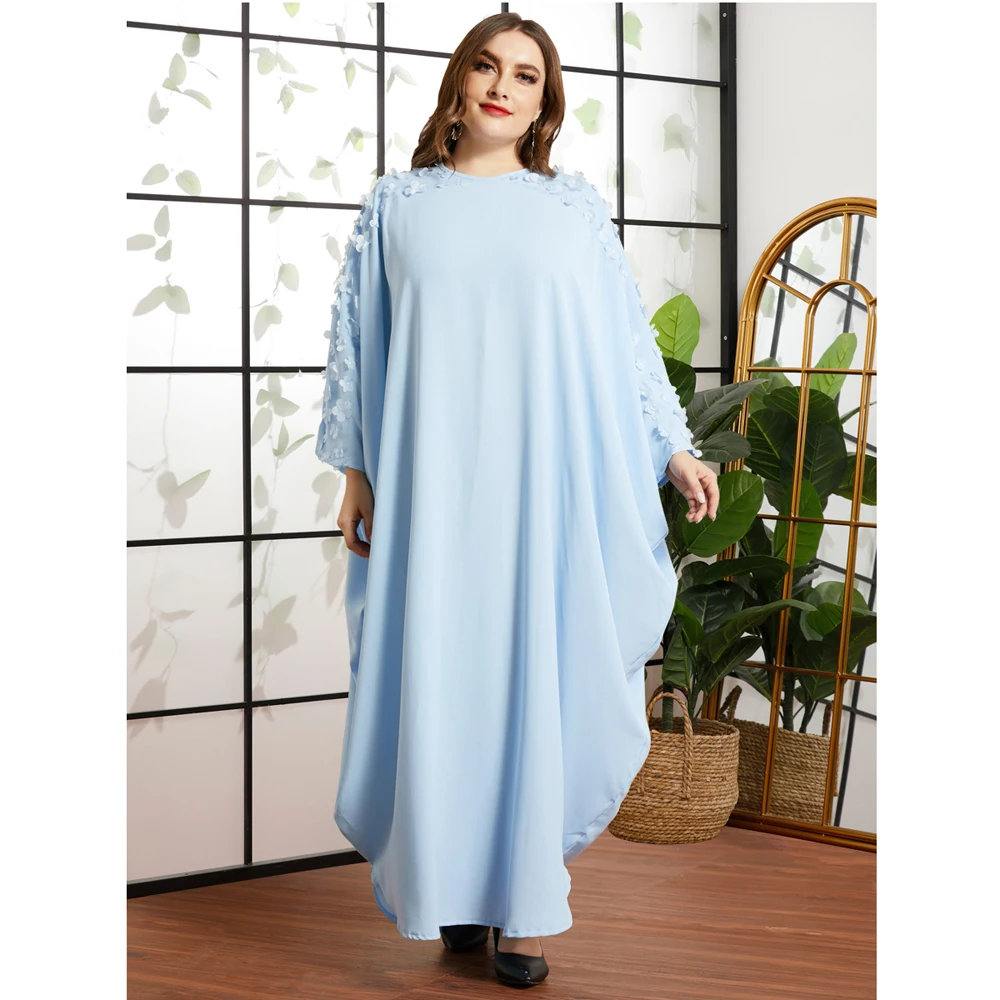 

Eid Loose Abaya Women Oversized Maxi Dress Dubai Kaftan Moroccan Batwing Sleeve Gown Islamic Clothing Ramadan Caftan Robe Abayas