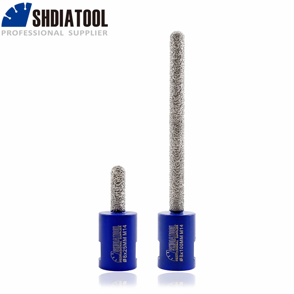 SHDIATOOL Dia8mm Diamond Milling Bit For Mortar Raking Mortar Removal Brick Stone Porcelain 25/100mm Length M14 Thread Grinding
SHDIATOOL Dia8mm Diamond Milling Bit For Mortar Raking Mortar Removal Brick Stone Porcelain 25/100mm Length M14 Thread Grinding