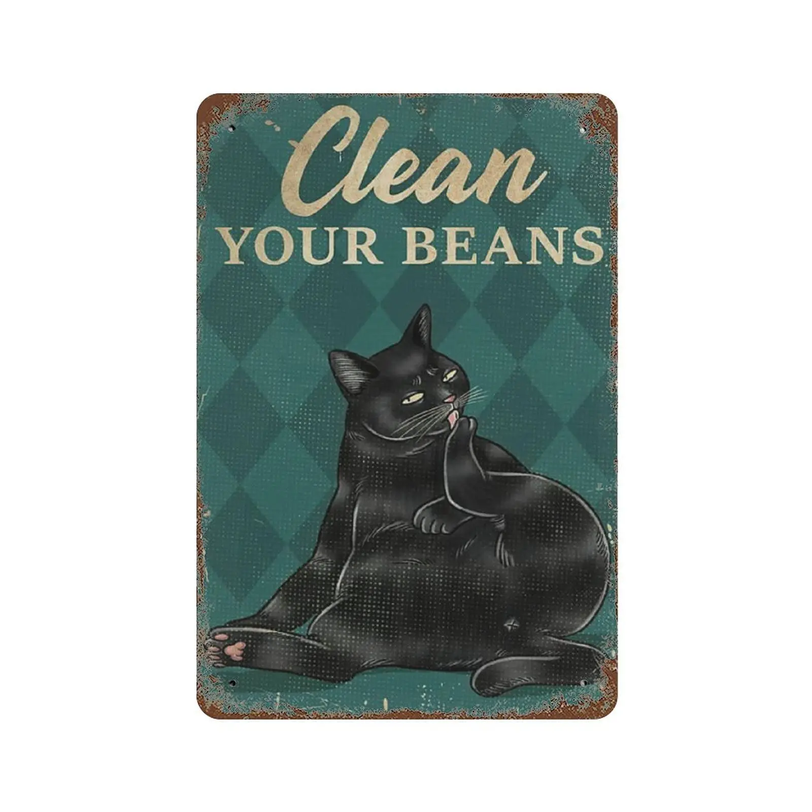 Vintage Metal Tin Sign Plaque,Clean Your Bean Funny Black Cat Meow Tin Sign,Man cave Pub Club Cafe Home Decor Plate,Birthday Ann
Vintage Metal Tin Sign Plaque,Clean Your Bean Funny Black Cat Meow Tin Sign,Man cave Pub Club Cafe Home Decor Plate,Birthday Ann