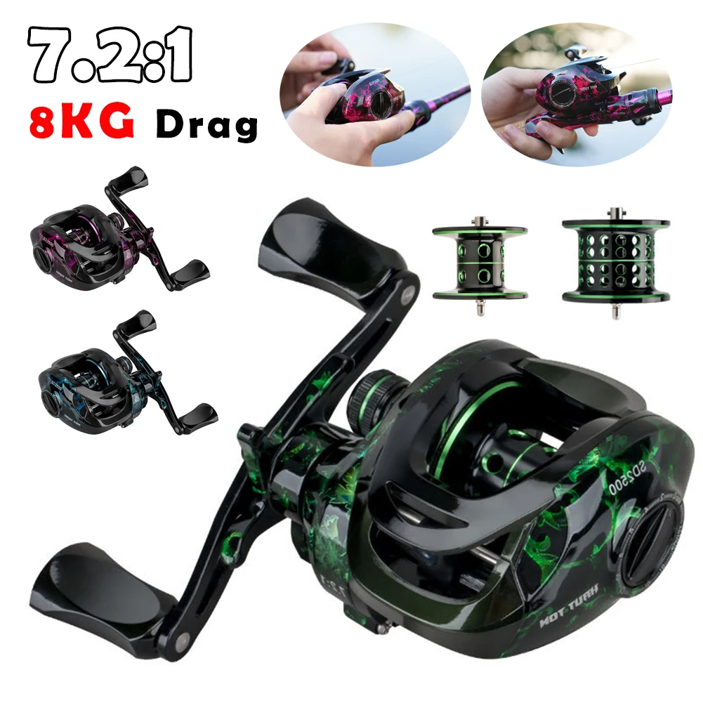 Baitcasting Reel Outdoor Sport Carp Fishing Tool 7.2:1 High Speed Fishing Reel 8KG Max Drag Freshwater Saltwater Coil Wheel
Baitcasting Reel Outdoor Sport Carp Fishing Tool 7.2:1 High Speed Fishing Reel 8KG Max Drag Freshwater Saltwater Coil Wheel