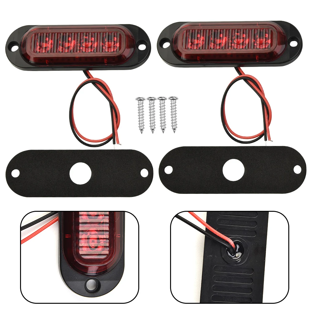 2pcs Side Marker Clearance Trailer Truck RV LED Light Lamp Red Waterproof DC 12/24V Car Replacement Accessories
2pcs Side Marker Clearance Trailer Truck RV LED Light Lamp Red Waterproof DC 12/24V Car Replacement Accessories