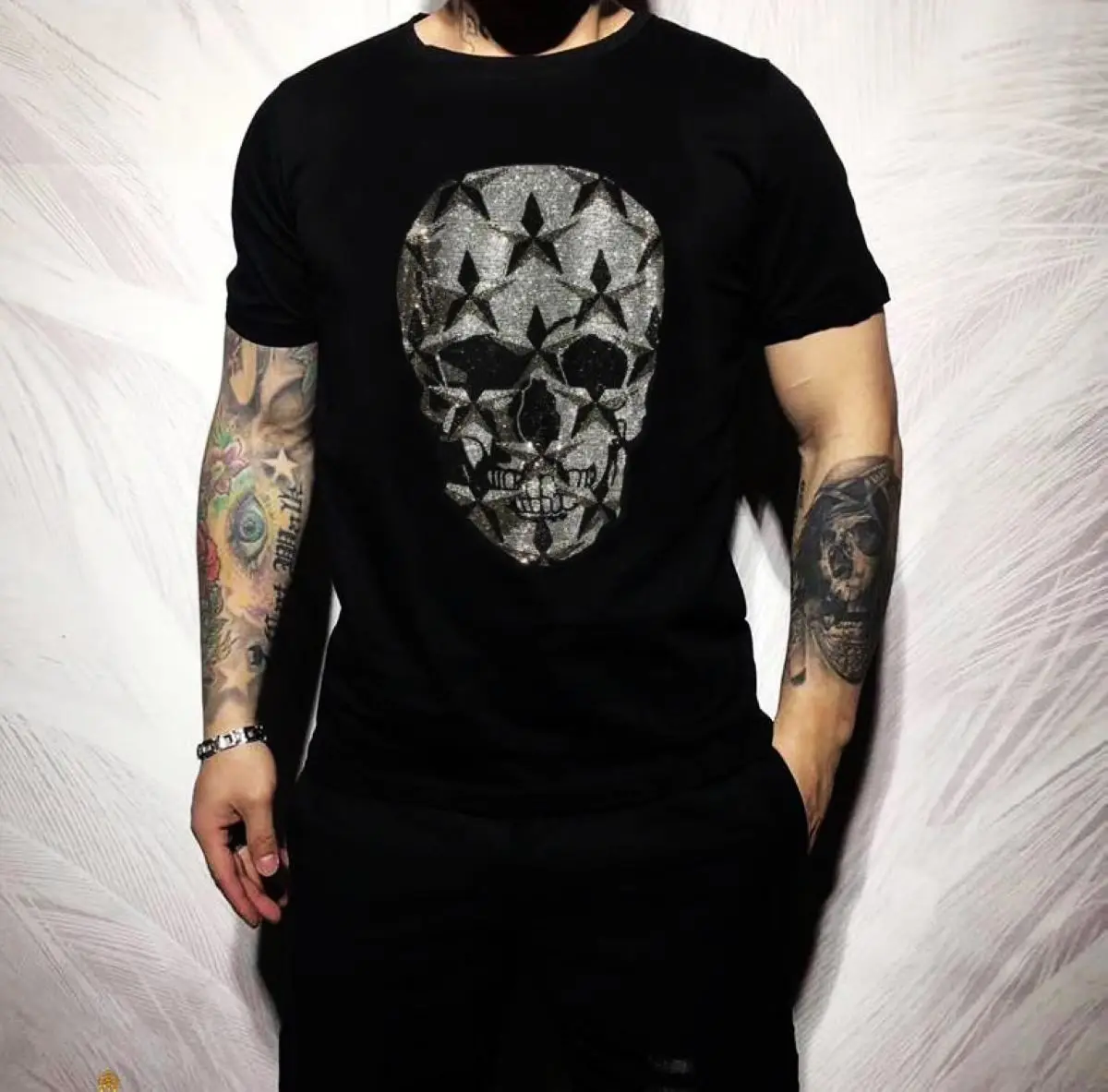 

PLEIN MenHot Mens Street Fashion new Punk For design PP T-shirts HOT Drill ullover brand 20240223