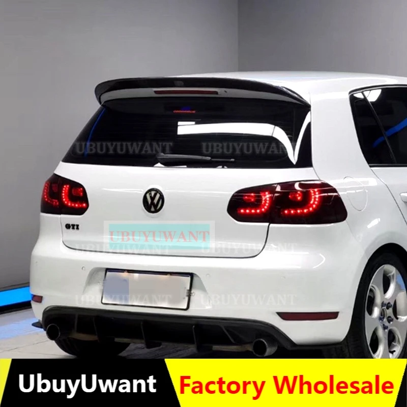 

Rear Roof Spoiler Lip Wings Spoiler For Volkswagen VW Golf 6 MK6 VI GTI R20 2010-2013 ABS Plastic Rear Wing Lip Spoiler