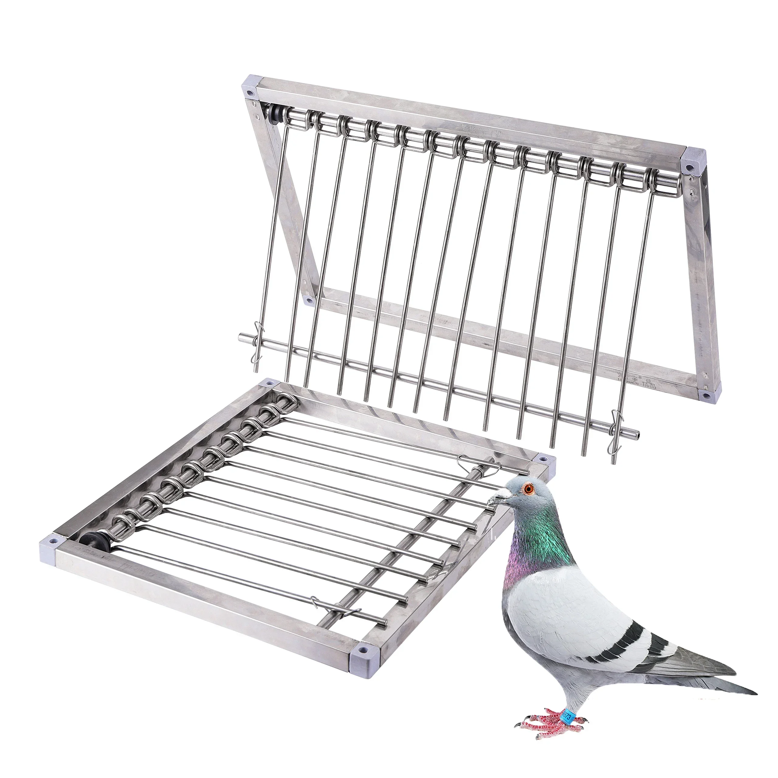 

Pigeon Door Metal Wire Bars Frame Entrance Trapping Doors Loft Animal Birds Supplies Catching Bar Entry Curtain Removable