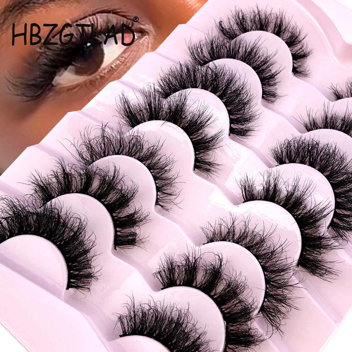 

New 7 Pairs Lashes Mink Fluffy Eyelashes short Lasting Thick Wispy Natural Lashes Dramatic Volume lashes Extension Thick Long