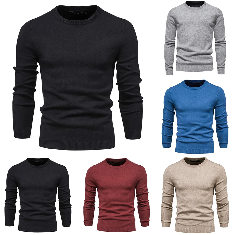 Men Thicken Pullover O-neck Solid Color Long Sleeve Warm Slim Sweater Knit Top Solid Color Winter Thermal Tops
Men Thicken Pullover O-neck Solid Color Long Sleeve Warm Slim Sweater Knit Top Solid Color Winter Thermal Tops