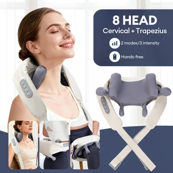 8-Head Wireless Neck and Shoulder Massager