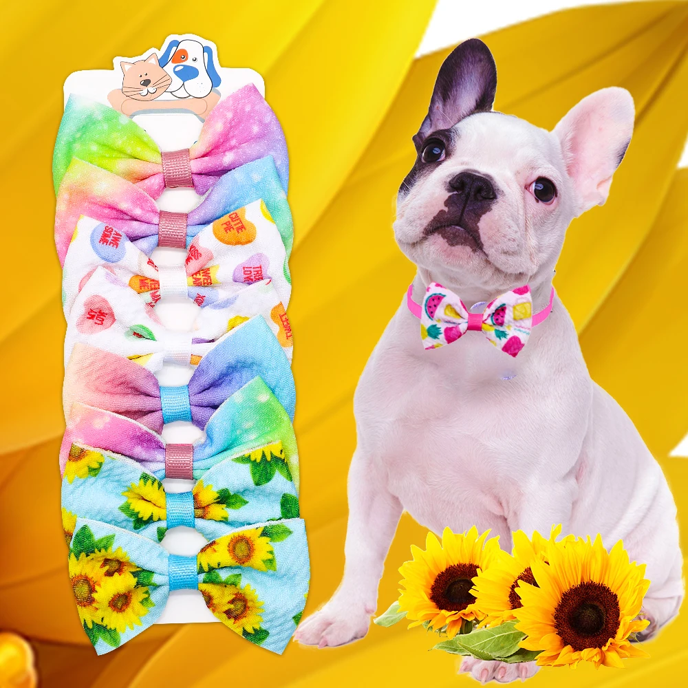 8PCS/SET Spring Pet Dog Cat Bowties Collar Pet Bows Rainbow Sunflower Pattern Puppy Bow Tie For Small Dog Grooming Dog Supplies
8PCS/SET Spring Pet Dog Cat Bowties Collar Pet Bows Rainbow Sunflower Pattern Puppy Bow Tie For Small Dog Grooming Dog Supplies