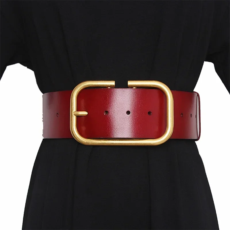 Leather Wide V Belt Women Gold Square Buckle Pin Buckle Jeans Black Belt Luxury Brand V Ladies Vintage Strap Female Waistband
Leather Wide V Belt Women Gold Square Buckle Pin Buckle Jeans Black Belt Luxury Brand V Ladies Vintage Strap Female Waistband