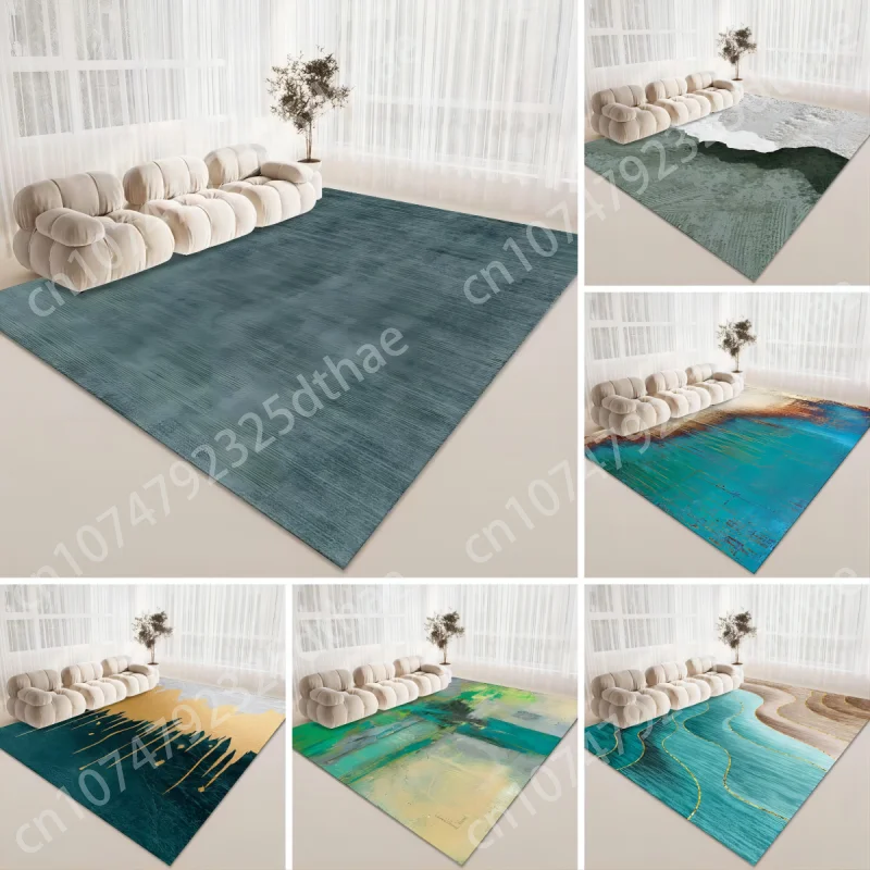 

American Style Green Carpet for Living Room Decor Washable Floor Lounge Large Rugs Non-slip Bedroom Coffee Tables Big Size Mat