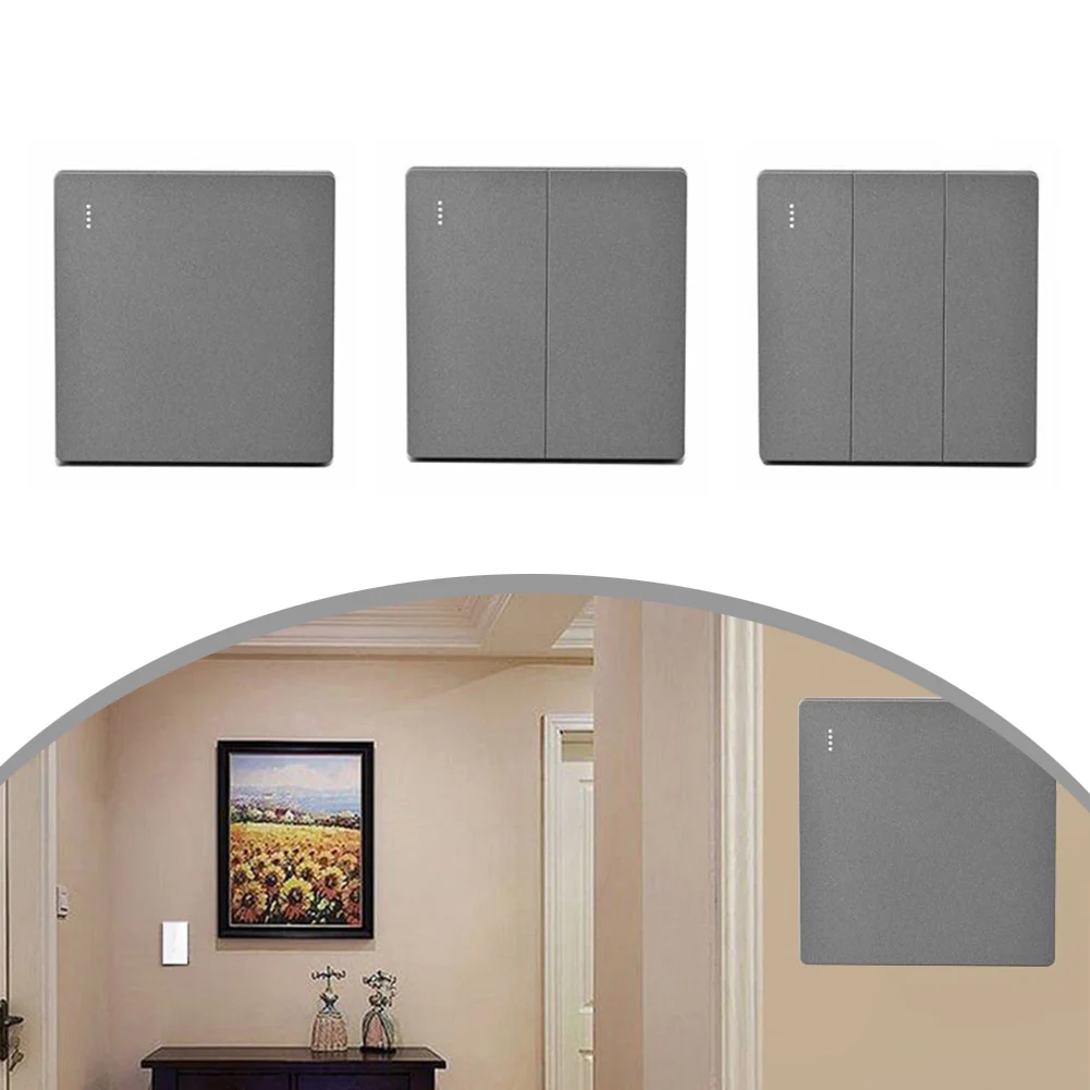 PC 86mm Push Button Switch 1/2/3 Gang 2 Way Wall Light Switch Rocker Switch 10A-250V Gray 60mm Hole Distance Panel Installation
PC 86mm Push Button Switch 1/2/3 Gang 2 Way Wall Light Switch Rocker Switch 10A-250V Gray 60mm Hole Distance Panel Installation