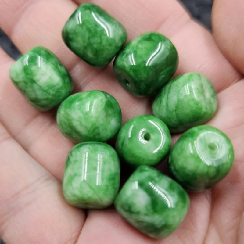 Jadeite Jade Dry Green as Right as Rain Jade Scattered Beads White Background Green Barrel Shaped Bead Bracelet Necklace Accesso
Jadeite Jade Dry Green as Right as Rain Jade Scattered Beads White Background Green Barrel Shaped Bead Bracelet Necklace Accesso
