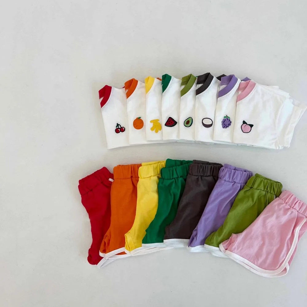 New Children's Set Summer Girl Baby Short Sleeve T-shirt Set Cotton Pattern Print Color Block Top+Shorts Sports Set
New Children's Set Summer Girl Baby Short Sleeve T-shirt Set Cotton Pattern Print Color Block Top+Shorts Sports Set