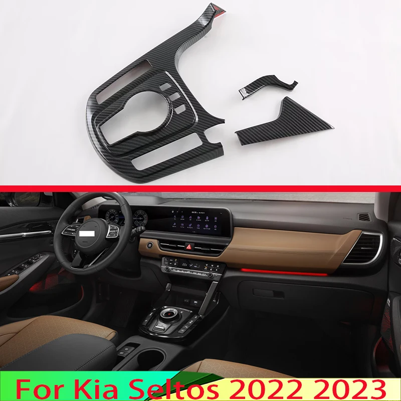 For Kia Seltos 2022 2023 Car Accessories Carbon Fiber Style Gear Shift Panel Center Console Cover Trim Frame
For Kia Seltos 2022 2023 Car Accessories Carbon Fiber Style Gear Shift Panel Center Console Cover Trim Frame