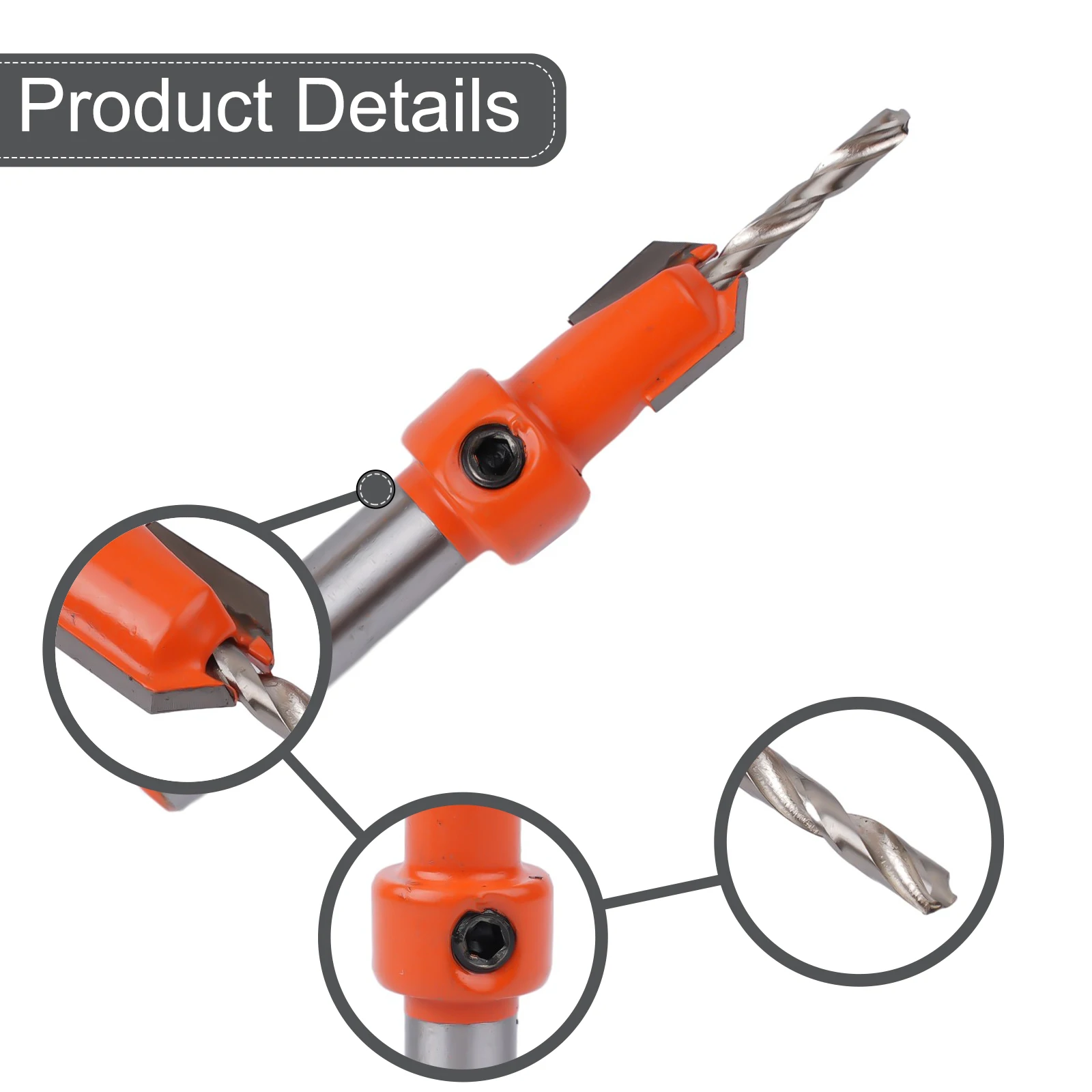 Tapered Self Tapping Screw Countersink Drill Bit for Woodworking with Adjustable Stop Collar and Drill Stopper
Tapered Self Tapping Screw Countersink Drill Bit for Woodworking with Adjustable Stop Collar and Drill Stopper