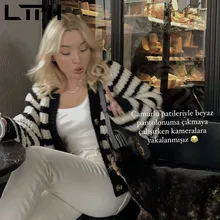 LTPH oversized loose sweater women knitted striped cardigan outwear single breasted sweaters casual streetwear 2022 spring new
LTPH oversized loose sweater women knitted striped cardigan outwear single breasted sweaters casual streetwear 2022 spring new