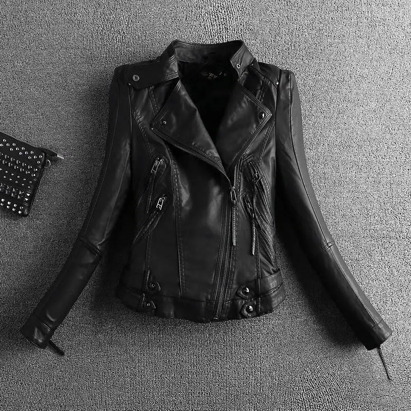 Leather Coat Women 2023 New Spring And Autumn Casual Versatile Slim Short Motorcycle Leather Jacket
Leather Coat Women 2023 New Spring And Autumn Casual Versatile Slim Short Motorcycle Leather Jacket