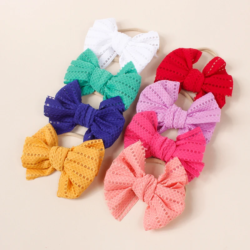 

Summer Baby Girls Headband Hollow Bows Hair Bands Newborn Elastic Hairband For Infants Party Princess Accessories Ins Headbands