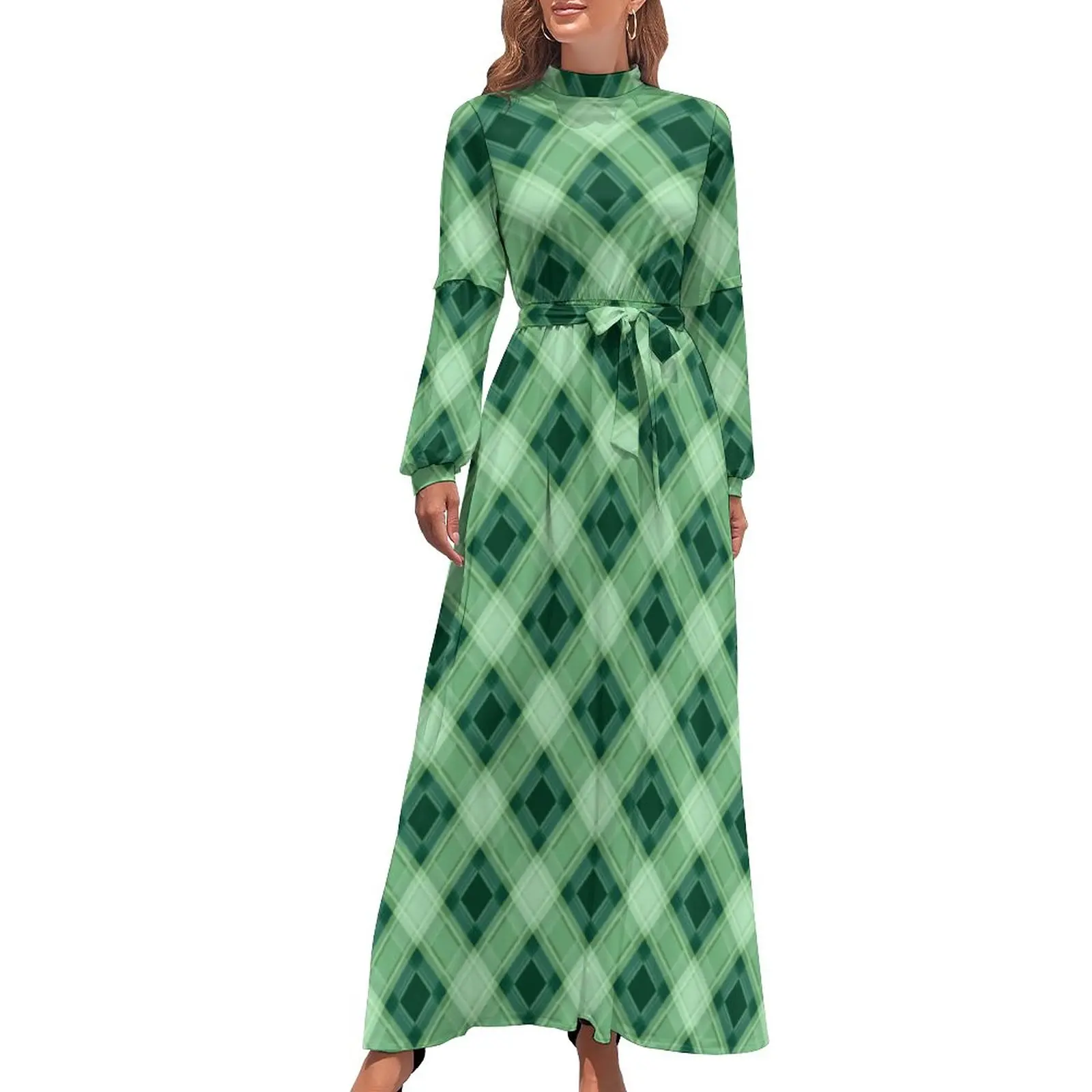 Green Abstract Geometry Dress Checkered Plaid Korean Fashion Beach Dresses Womens Long Sleeve High Neck Elegant Long Maxi Dress
Green Abstract Geometry Dress Checkered Plaid Korean Fashion Beach Dresses Womens Long Sleeve High Neck Elegant Long Maxi Dress