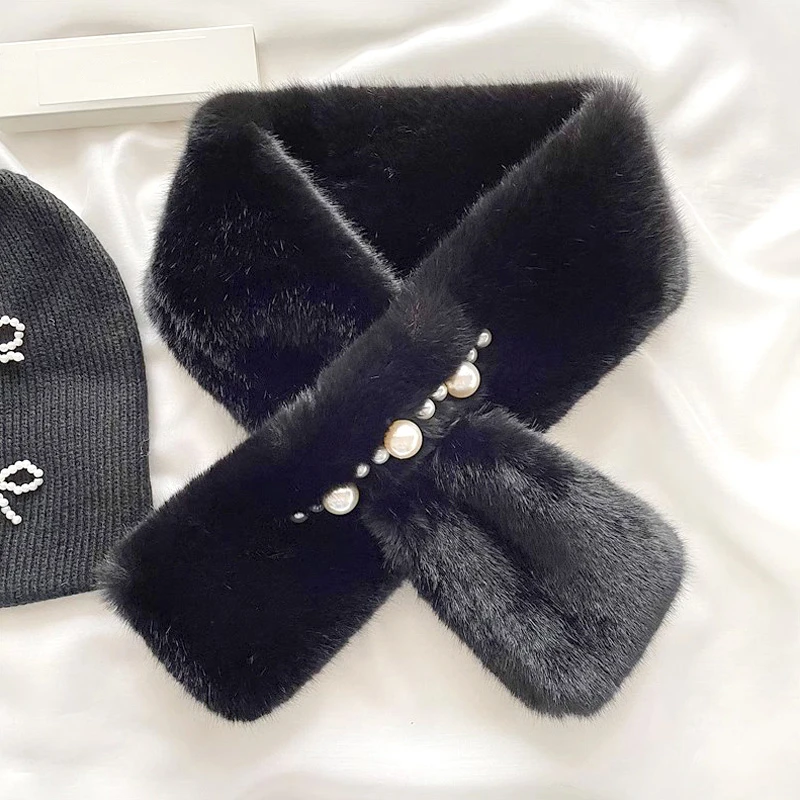 1PC Elegant Pearl Scarf Solid Color Warm Cross Neckerchief Wrap Women Faux Rabbit Fur Comfortable Fashion
1PC Elegant Pearl Scarf Solid Color Warm Cross Neckerchief Wrap Women Faux Rabbit Fur Comfortable Fashion