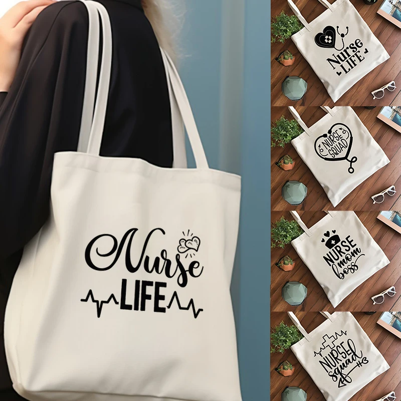 Nurse's Day Printed Women's Shoulder Bag Large Capacity Handbag Leisure Shopping Organizer Bag Fashionable Canvas Shopping Bag
Nurse's Day Printed Women's Shoulder Bag Large Capacity Handbag Leisure Shopping Organizer Bag Fashionable Canvas Shopping Bag