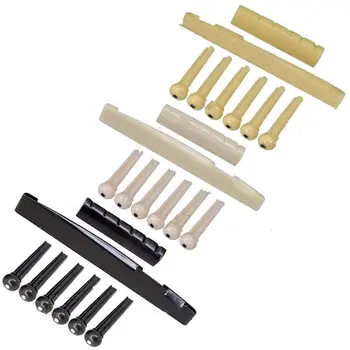 Portable 6-String Guitar Bridge Pins Saddle Nut Acoustic Cattle Tailpiece Plastic Guitar Accessories for Acoustic Guitar Quality