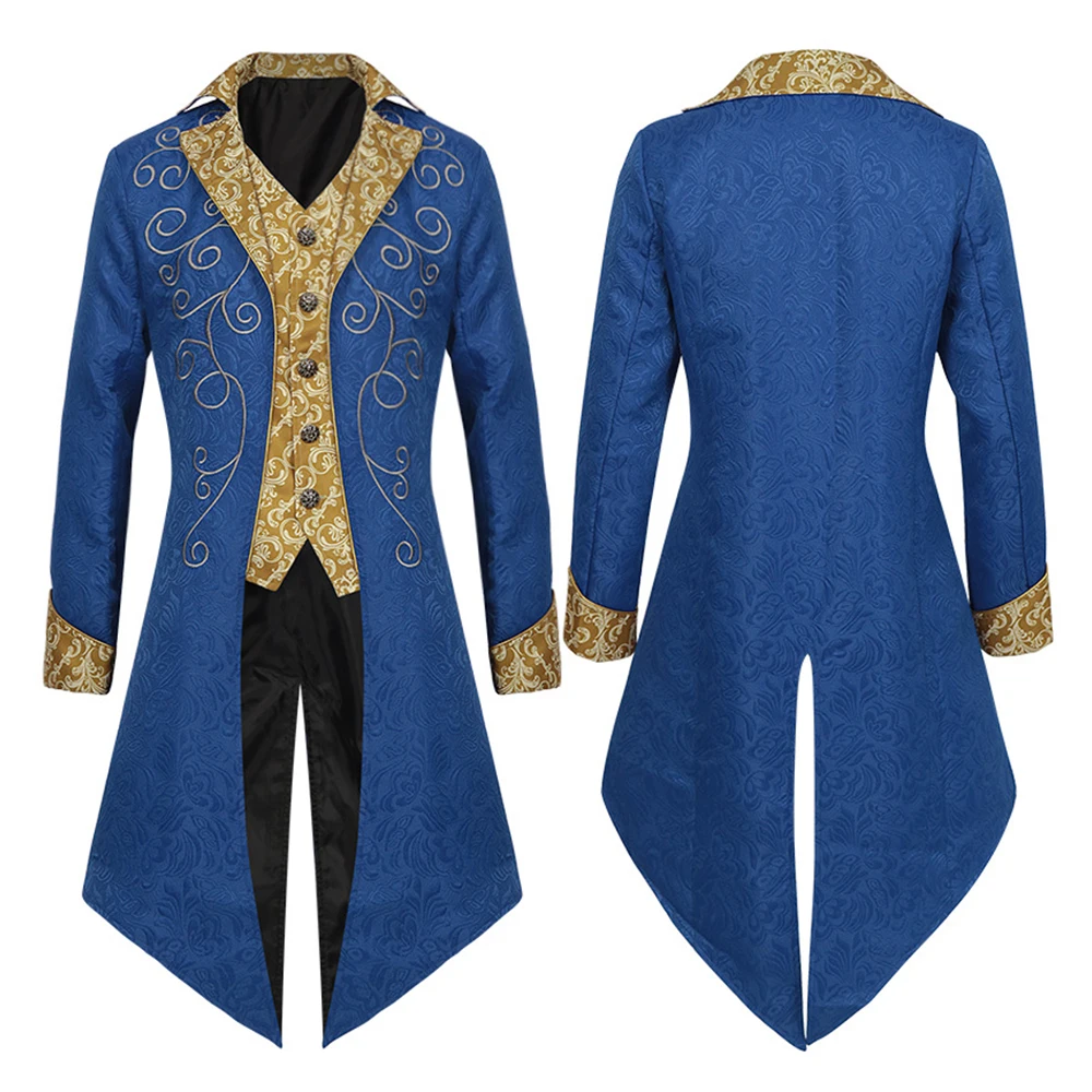 Blue Retro Embroidery Outfit Coat for Men Medieval Victorian Costume Tuxedo Gentlema Tailcoat Gothic Steampunk Trench VD4324
Blue Retro Embroidery Outfit Coat for Men Medieval Victorian Costume Tuxedo Gentlema Tailcoat Gothic Steampunk Trench VD4324