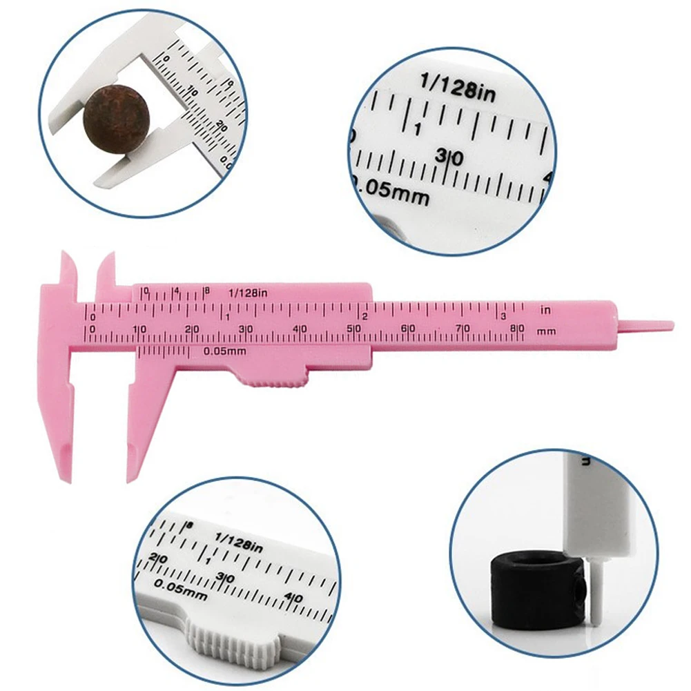 0-80mm Double Rule Scale Plastic Vernier Caliper Dial Gauge Micrometer Measuring Ruler Inside Diameter Depth Meter Pink Rose Red
0-80mm Double Rule Scale Plastic Vernier Caliper Dial Gauge Micrometer Measuring Ruler Inside Diameter Depth Meter Pink Rose Red
