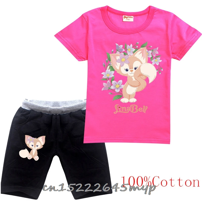 

Детские пижамные комплекты, пижамы LinaBell, летние пижамы для девочек, блузка с коротким рукавом, топы и шорты, детская модная Пижама