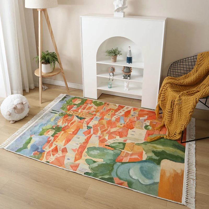 Oil Painting Design Decoration Bedroom Carpet Girl's Room Living Room Coffee Table Tassel Large Area Carpets Soft Cloakroom Rug
Oil Painting Design Decoration Bedroom Carpet Girl's Room Living Room Coffee Table Tassel Large Area Carpets Soft Cloakroom Rug