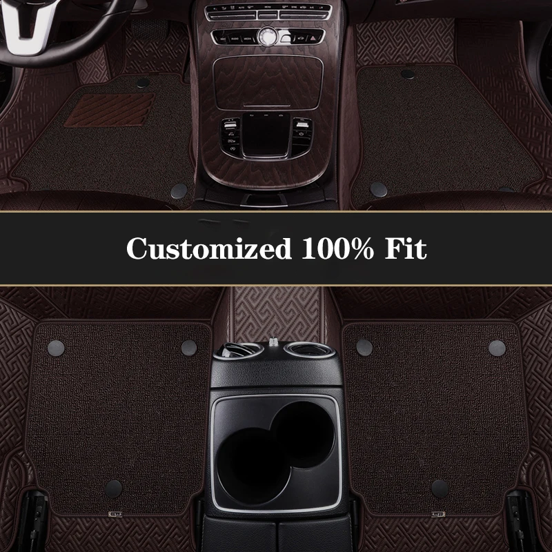 

PU Car Floor Mats For Ford C Max 2007-2010 Tapis Voiture Auto Styling Carpet Dropshipping Center Accessories Interiors Foot Pads