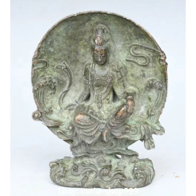 

Old Chinese Bronze Buddhism Sit Kwan-yin Guanyin Quanyin Avalokiteshvara Statue