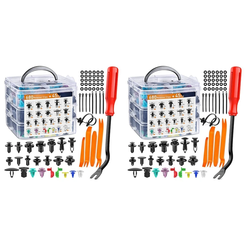 1450Pcs Car Push Retainer Clips & Auto Fasteners Assortment - 23 Prevalent Sizes Bumper Mudguard Rivets With Cable Ties
1450Pcs Car Push Retainer Clips & Auto Fasteners Assortment - 23 Prevalent Sizes Bumper Mudguard Rivets With Cable Ties