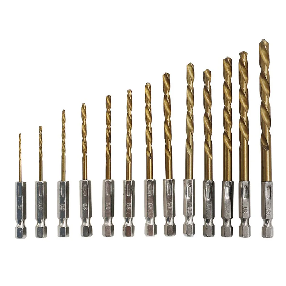 Tool Drill Bits 13pcs/set Accessories Drilling Fittings For Wood Aluminum HSS High Speed Steel Parts Brand New
Tool Drill Bits 13pcs/set Accessories Drilling Fittings For Wood Aluminum HSS High Speed Steel Parts Brand New