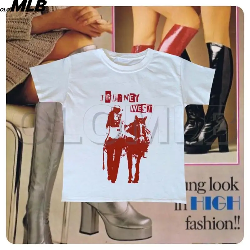 Women Casual Round Neck Short Sleeve gothic T Shirt Summer Sexy Slim Y2k Tops Chic 90S Vintage Classic Rock Graphic Tee Shirt
Women Casual Round Neck Short Sleeve gothic T Shirt Summer Sexy Slim Y2k Tops Chic 90S Vintage Classic Rock Graphic Tee Shirt