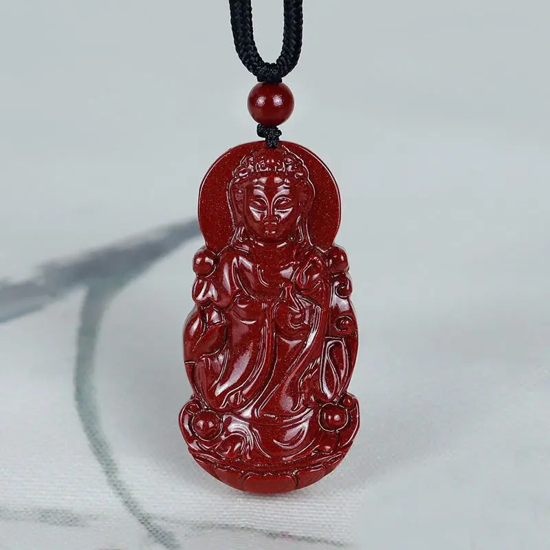 Natural Raw Mineral Cinnabar Purple Gold Sand Pure Bottle Guanyin Pendant Exquisite and Versatile Pendant
Natural Raw Mineral Cinnabar Purple Gold Sand Pure Bottle Guanyin Pendant Exquisite and Versatile Pendant