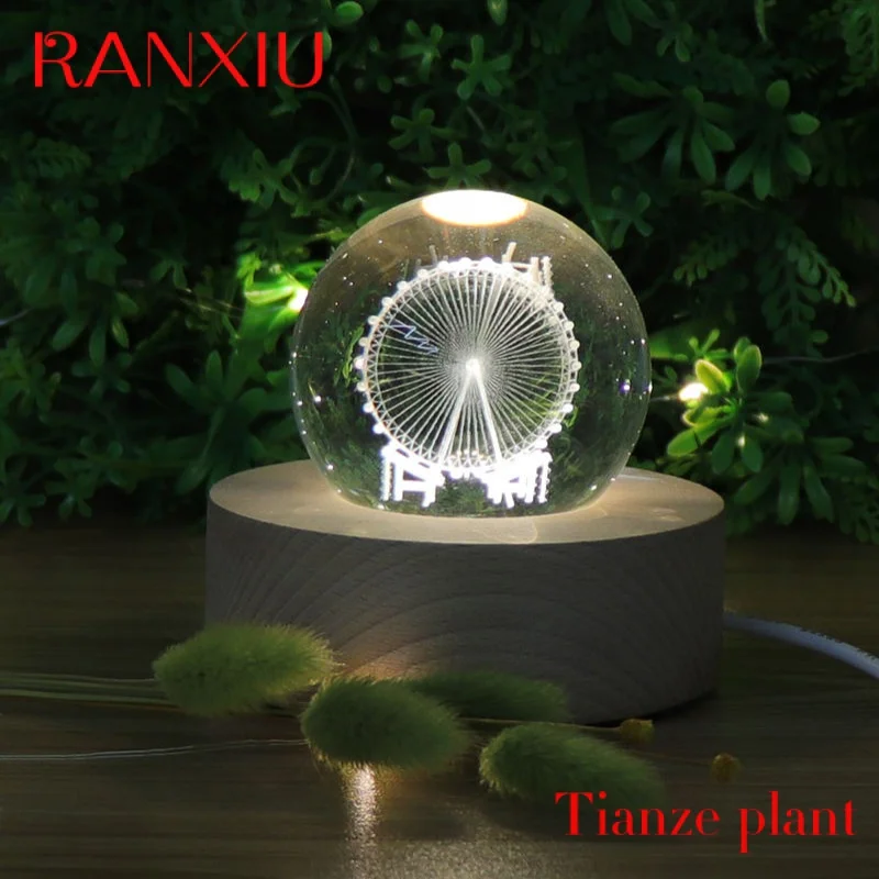 Custom Zhongshan Hot Sale Wood Base 3D Crystal Ball Light With Rotating Music Holiday Gift Table Lamp For Friend
Custom Zhongshan Hot Sale Wood Base 3D Crystal Ball Light With Rotating Music Holiday Gift Table Lamp For Friend