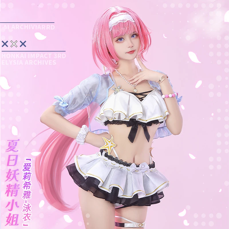 Костюм для косплея COSLEE Honkai Impact 3rd Elysia, летний розовый купальник, бикини, униформа для ролевых игр, Женский костюм на Хэллоуин, Новинка
Костюм для косплея COSLEE Honkai Impact 3rd Elysia, летний розовый купальник, бикини, униформа для ролевых игр, Женский костюм на Хэллоуин, Новинка