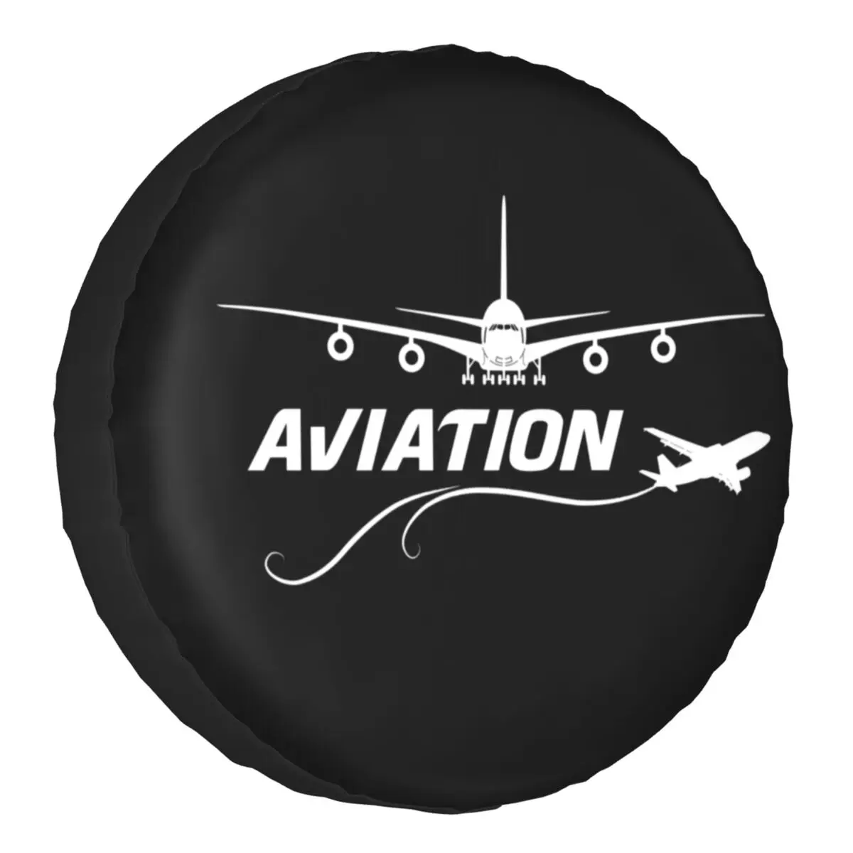 

Aviation Lover Spare Tire Cover for Jeep Honda Airplane Pilot Aviator Air Fighter Car Wheel Protectors 14" 15" 16" 17" Inch