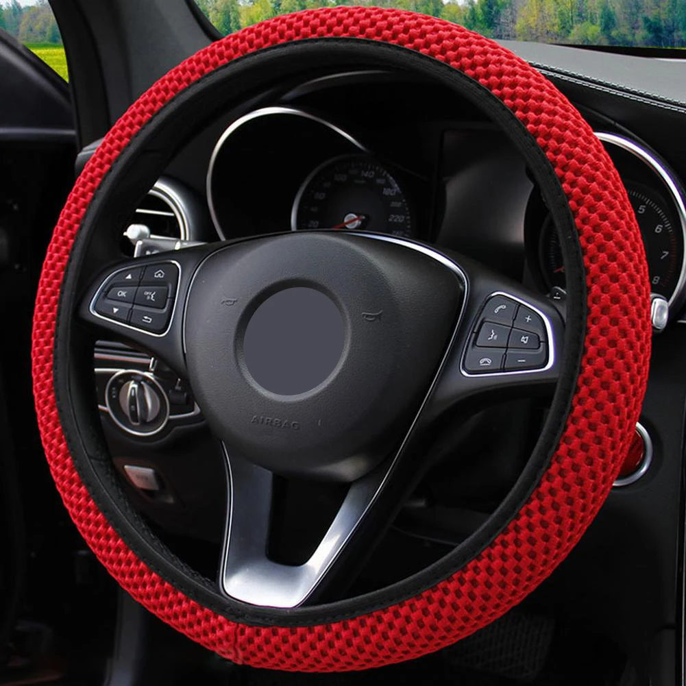 Universal Car Steering Wheel Cover Breathable Anti Slip Steering Covers Ice Silk Steering Cover For 15''/38cm Car Steering Wheel
Universal Car Steering Wheel Cover Breathable Anti Slip Steering Covers Ice Silk Steering Cover For 15''/38cm Car Steering Wheel