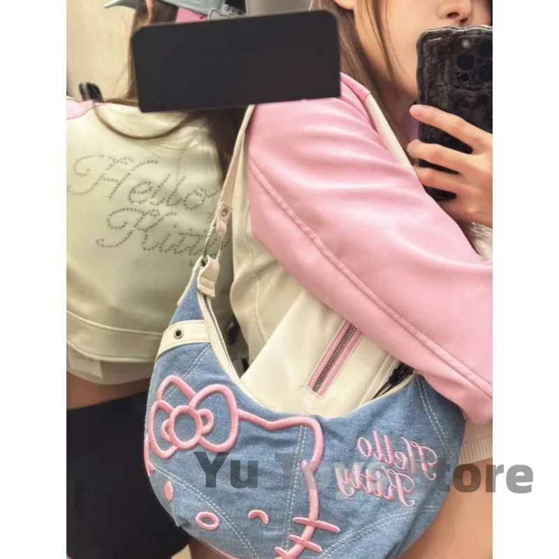 Новинка весна-лето, новая вместительная джинсовая сумка для подмышек Hellokitty, милый мессенджер через плечо в стиле ретро, Y2k, женская сумка, милый подарок
Новинка весна-лето, новая вместительная джинсовая сумка для подмышек Hellokitty, милый мессенджер через плечо в стиле ретро, Y2k, женская сумка, милый подарок