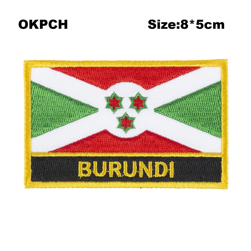 Burundi Flag Embroidery Patches Iron on Saw on Transfer patches Sewing Applications for Clothes in Home&Garden
Burundi Flag Embroidery Patches Iron on Saw on Transfer patches Sewing Applications for Clothes in Home&Garden