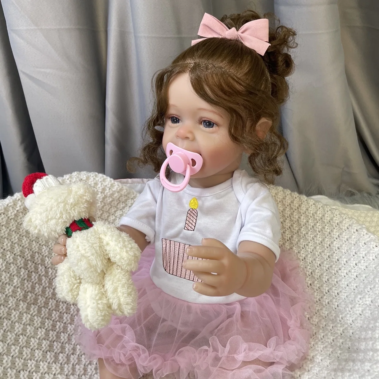 55CM Full Vinyl Washable Body Already Painted Reborn Baby Doll Yannick Smile Girl Lifelike Toddler Toy Figure Gifts
55CM Full Vinyl Washable Body Already Painted Reborn Baby Doll Yannick Smile Girl Lifelike Toddler Toy Figure Gifts