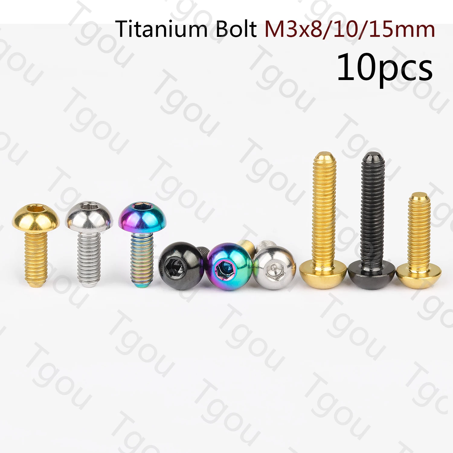 Tgou Titanium Bolt M3x8/10/15mm Button Allen Key Head Screws for Bicycle Retrofit Fasteners 10pcs
Tgou Titanium Bolt M3x8/10/15mm Button Allen Key Head Screws for Bicycle Retrofit Fasteners 10pcs